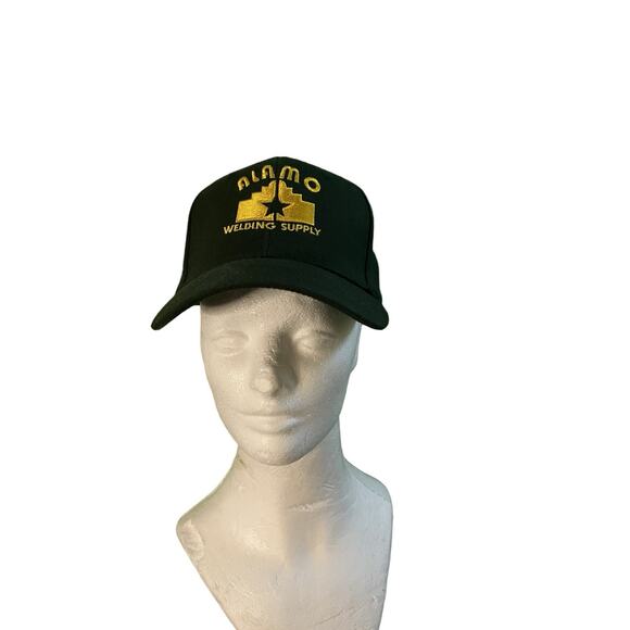 Vintage Alamo Welding Supply Hat Otto SnapBack Trucker Cap Green/Yellow Logo - Picture 1 of 4